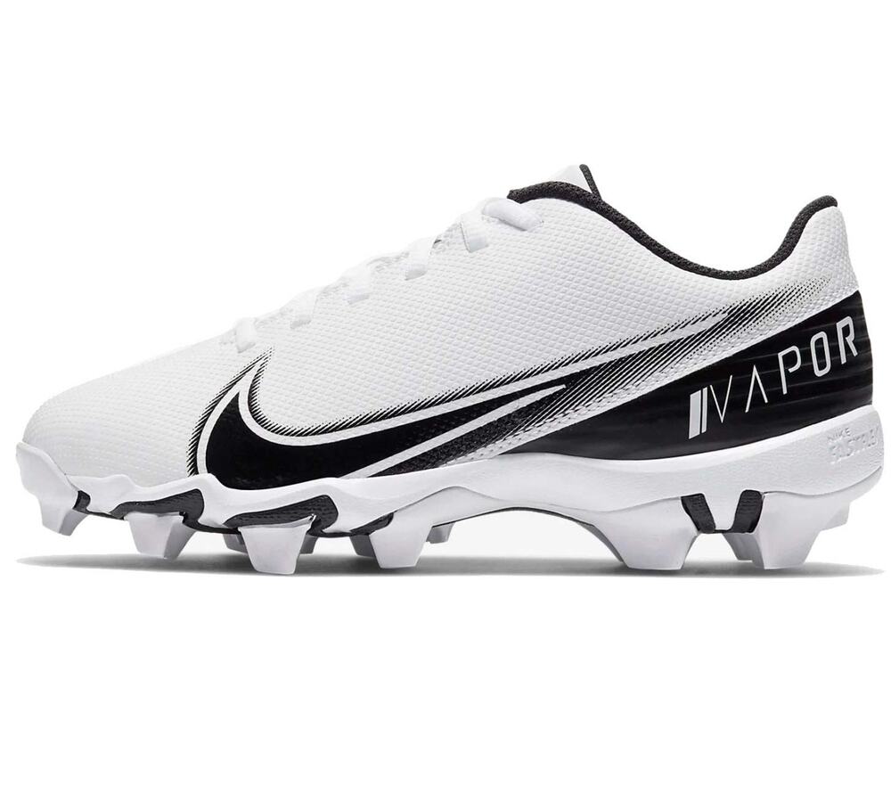 NIKE VAPOR EDGE SHARK 4 BOYS' GRADE SCHOOL FOOTBALL CLEAT BIG KIDS 6 WHITE/BLACK